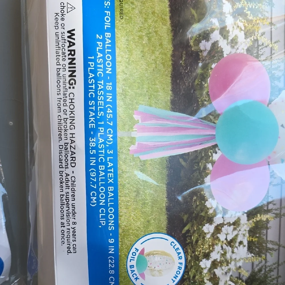 321 Party! Triangle Confetti Birthday Balloon Yard Sign Kit- Set of 2
